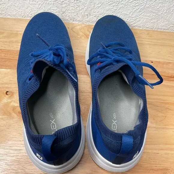 FootJoy Shoes Men 11,5 Blue FJ Flex XP Golf Performance Sneakers Spikeless